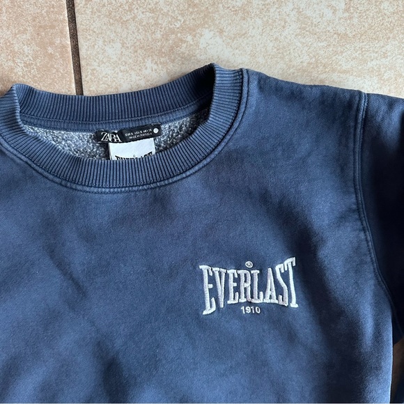 Zara x Everlast Navy Crewneck Sweater - Picture 3 of 5